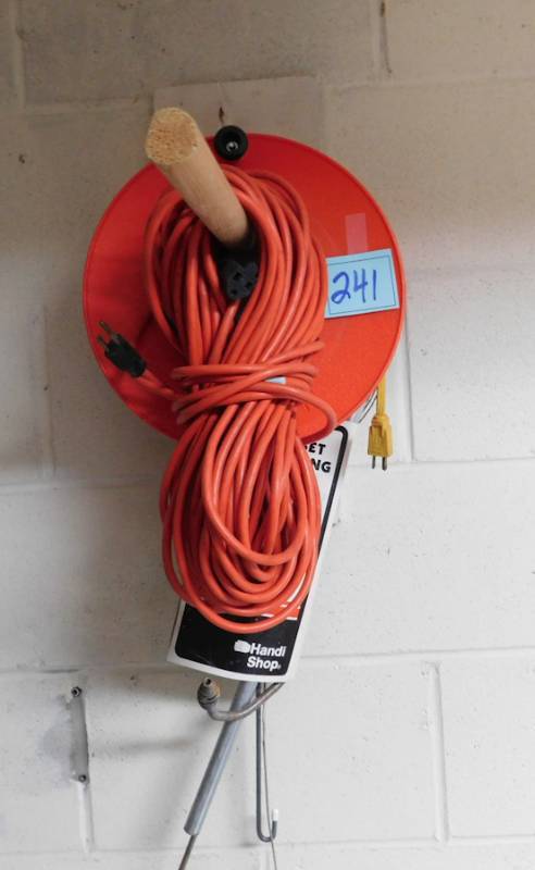 lot 241 image: closet clearing tool electrical cords and a winder for cords