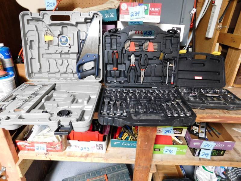 lot 249 image: three tool kits each incomplete but together there are a lot of tools please see photos
