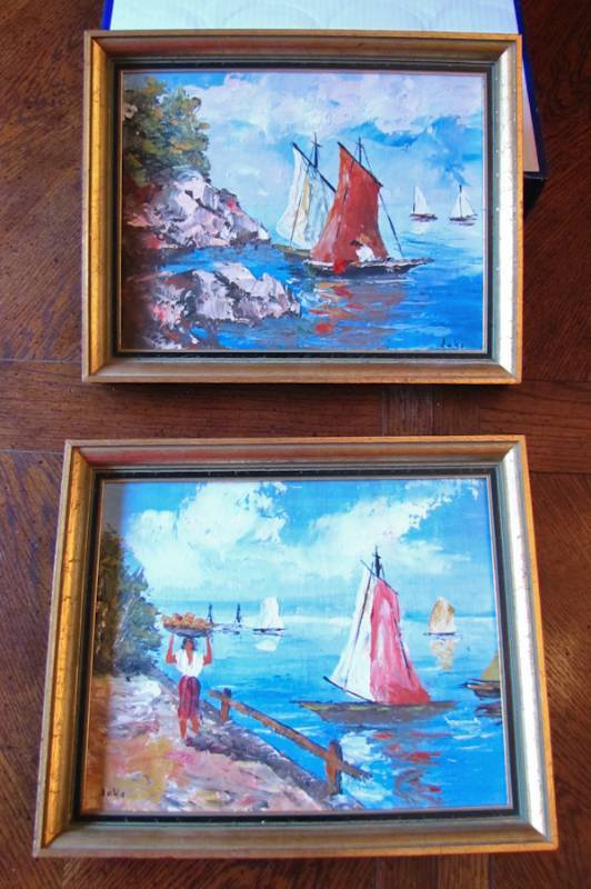 lot 109 image: Two signed original oil paintings signed by Joka