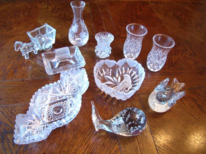 lot 110 image: large lot of small cut glass items please see all the photos