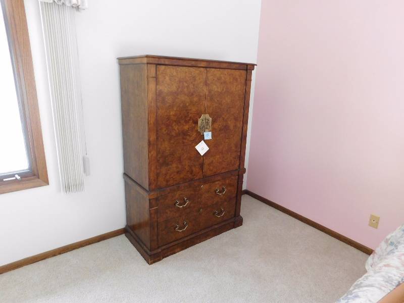 lot 15 image: High End Century Armoire In new condition still has the original tag