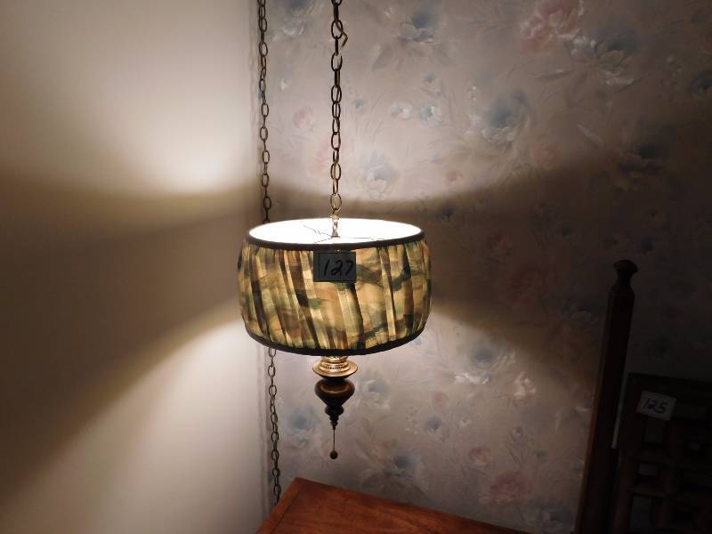 lot 127 image: great swag light believe it is also Stiffel light