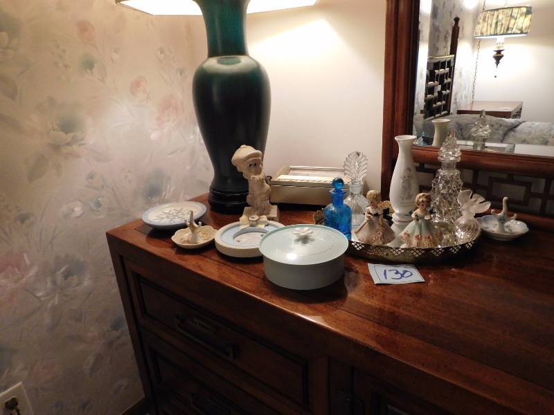 lot 130 image: lot of dresser top items please see photos