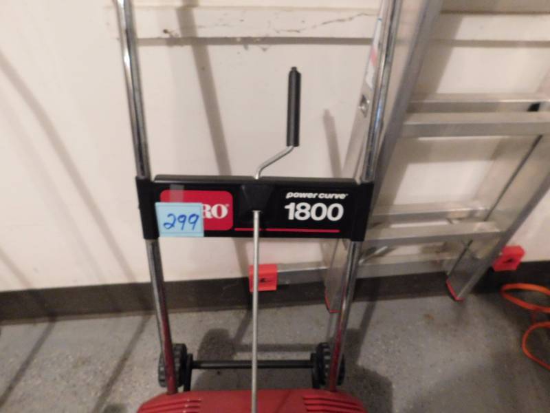 lot 299 image: toro 1800 power curve snow thrower