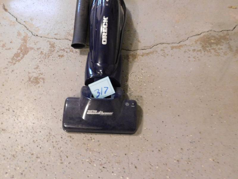 lot 317 image: blower, Dustbuster and stick broom