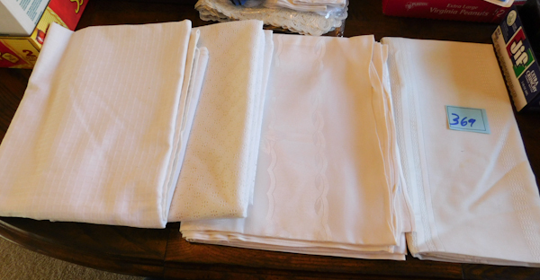 lot 369 image: lot of four table cloths very nice condition