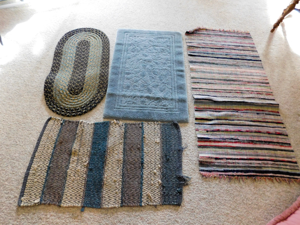 lot 398 image: lot of 4 throw rugs