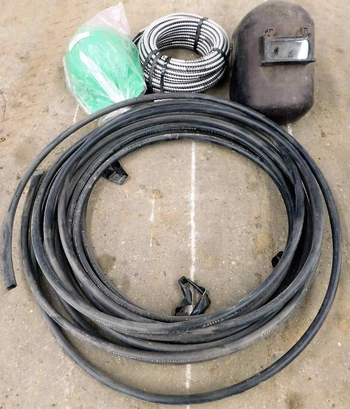 Lot of Welding Helmet, Hardhat and Tubing