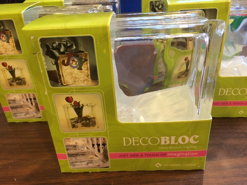 Glass Block - lot of 5   new in packaging