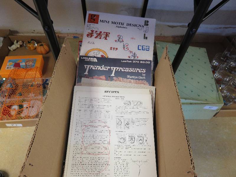 Large box of Crossstitch books