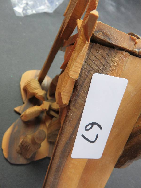 small wood nativity scene
