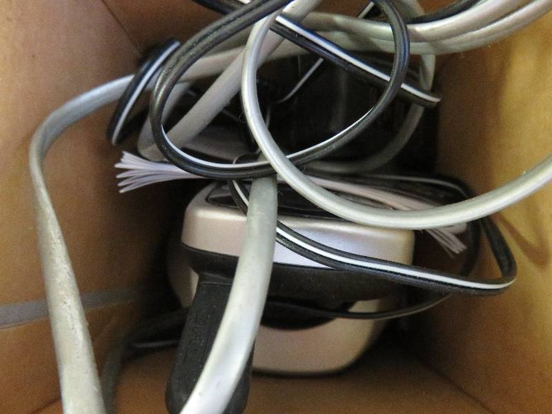 metal pail with handle and phone