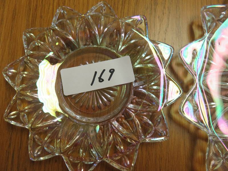 two Crystal dishes