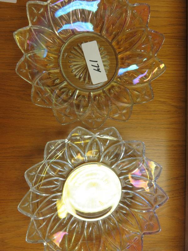 two Crystal dishes