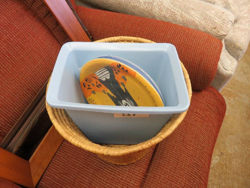 two waste baskets