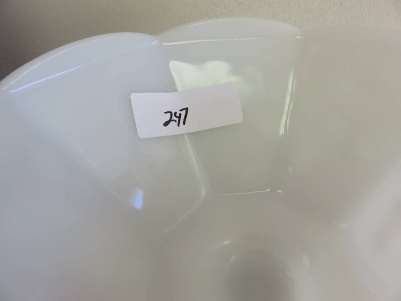 White bowl with grape design on it