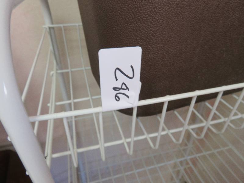 rolling white storage rack