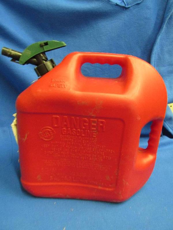 lot 1 image: one 5 gallon gas can ...