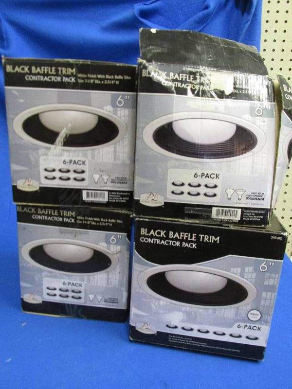 lot 4 image: lot of 4 black baffle trim contract...