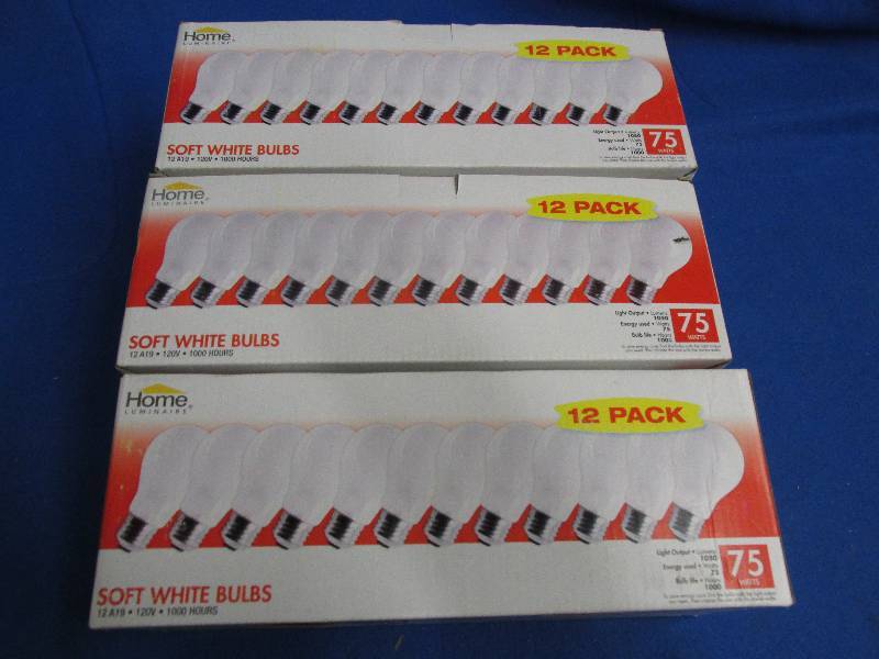lot 8 image: HOME luminaire 12 pack of soft whit...