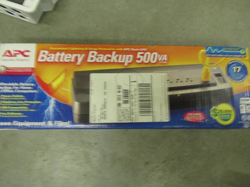 lot 14 image: APC battery backup 500VA, 325 watts...