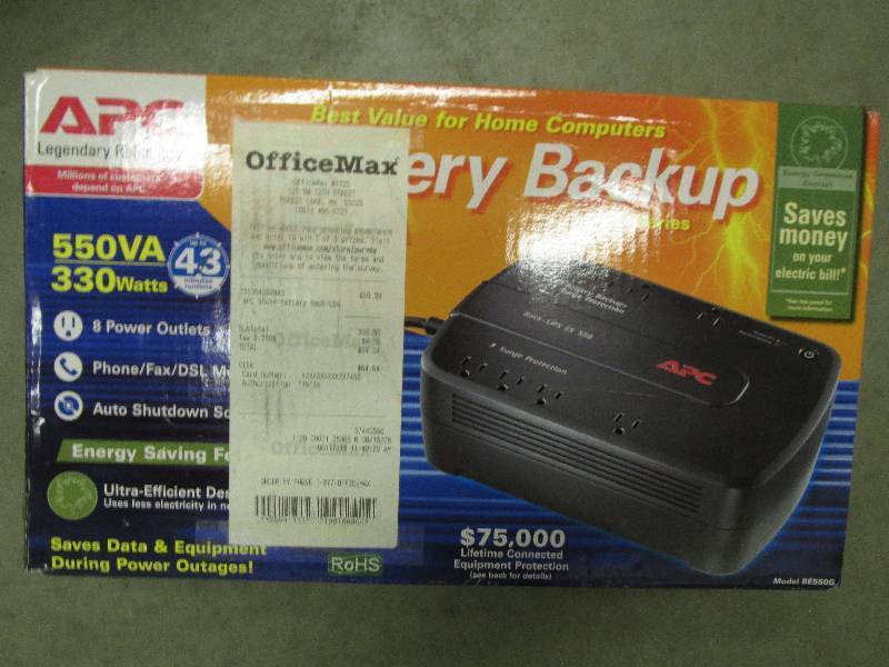 lot 16 image: APC battery backup ES series, 500VA...