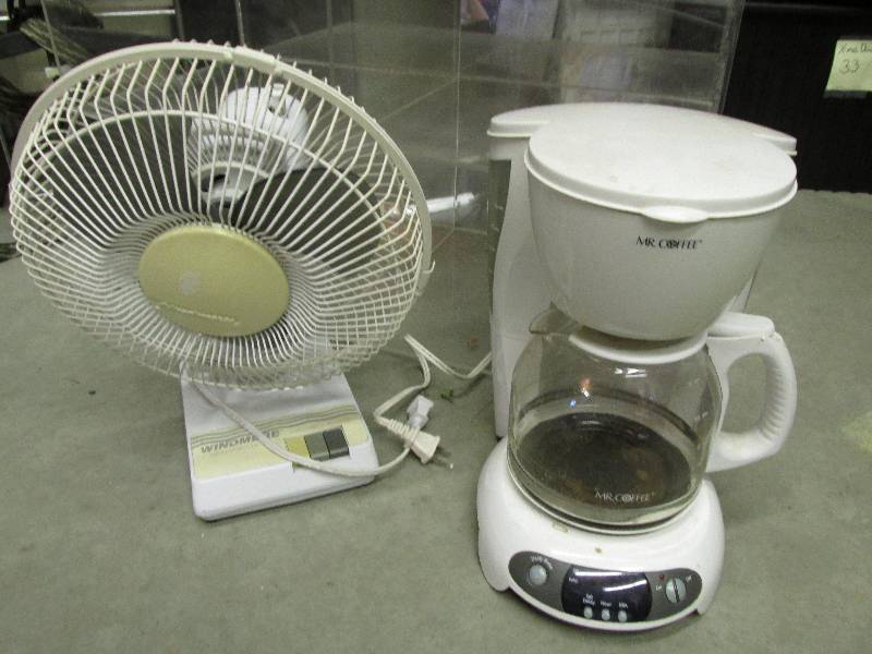 lot 22 image: windmere fan and mr.coffee coffee m...