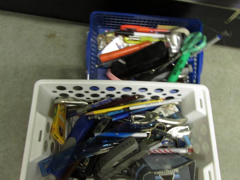 lot 24 image: mixed lot of office supplies, pens,...