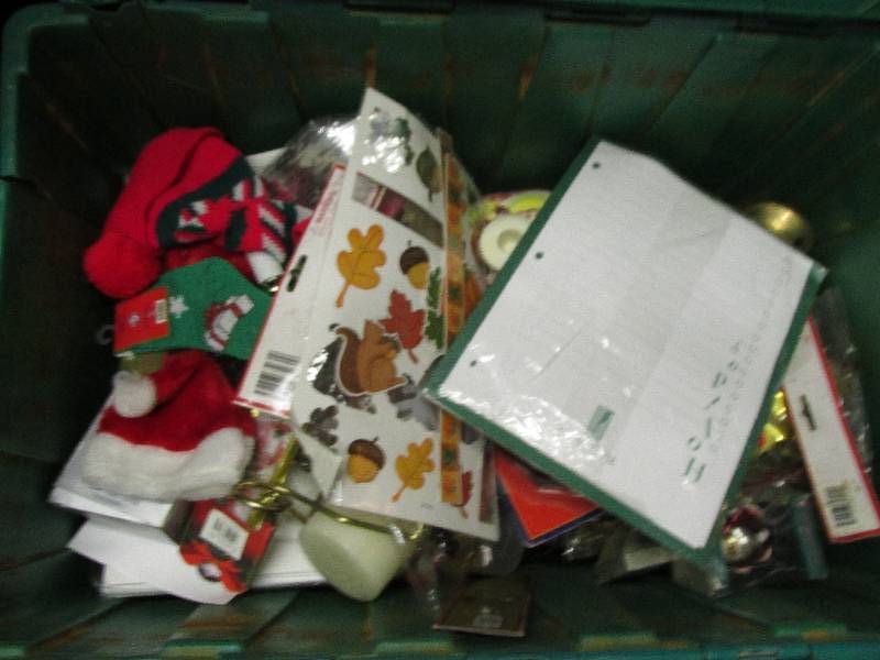 lot 47 image: large box of Christmas decorations ...