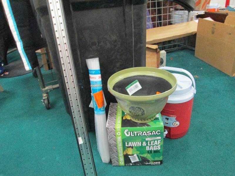 Cosmetically damaged trash can with...
