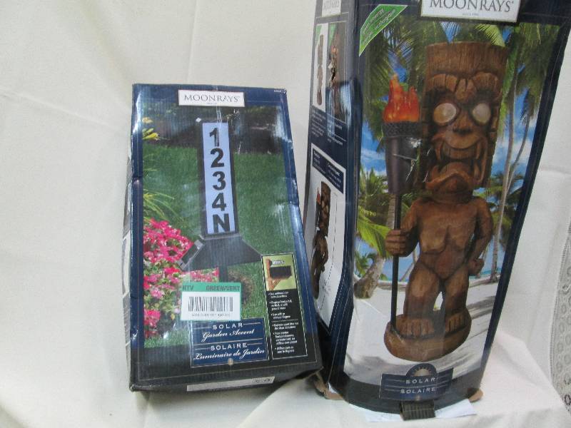 House number stake, Tiki Warrior ga...