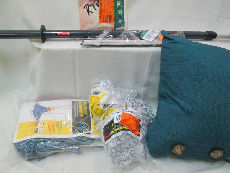 Commercial mop handle, mattress bag...