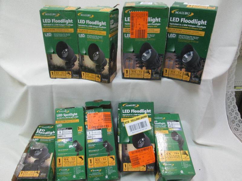Lot of 9 Malibu LED Floodlights...