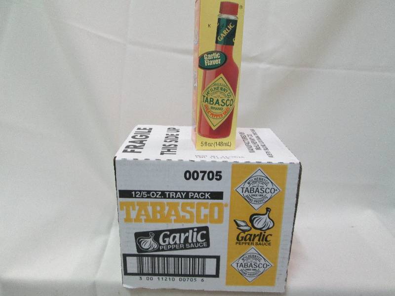 1 case of 12 -5 oz Tabasco Garlic p...