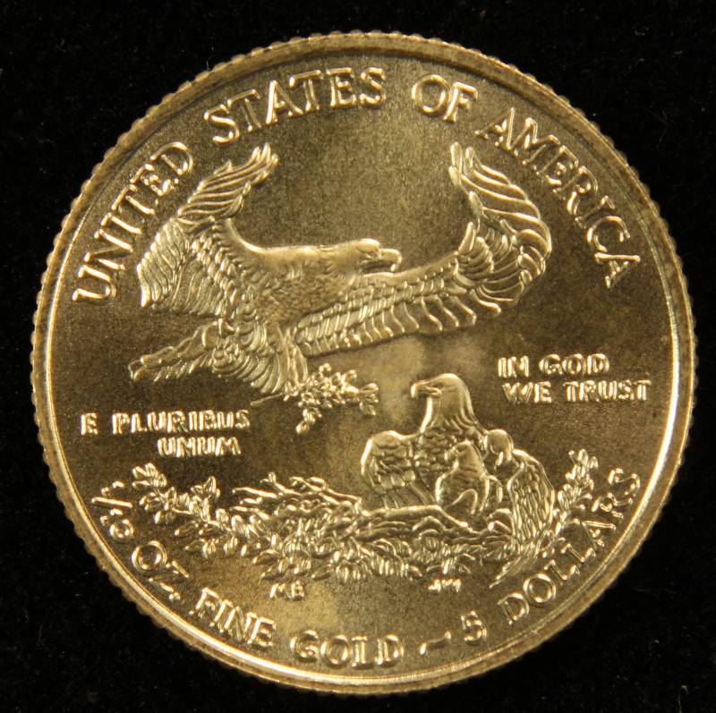 2015 110TH OZ. FINE GOLD US $5 EAGLE BU