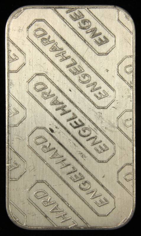 1 TROY OZ. .999 FINE SILVER ENGELHARD BAR