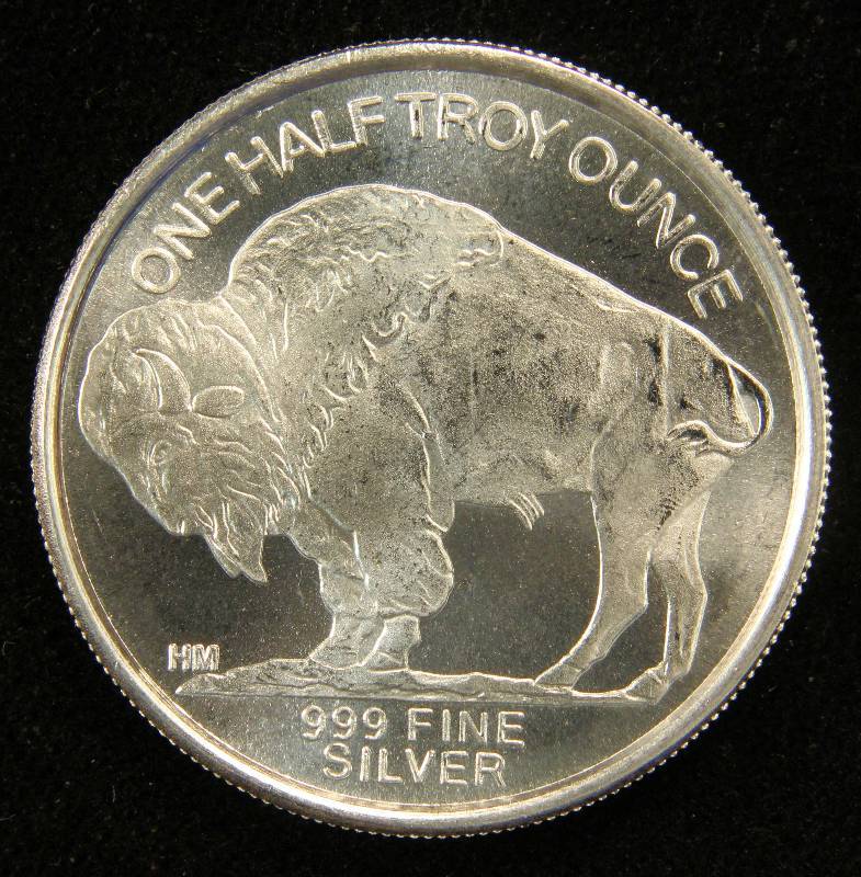 12 TROY OZ. .999 FINE SILVER INDIAN BUFFALO ROUND