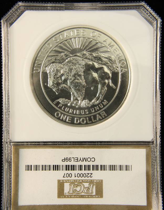 1999-P YELLOWSTONE SILVER COMMEMORATIVE DOLLAR MS70 PCI CERTIFIED
