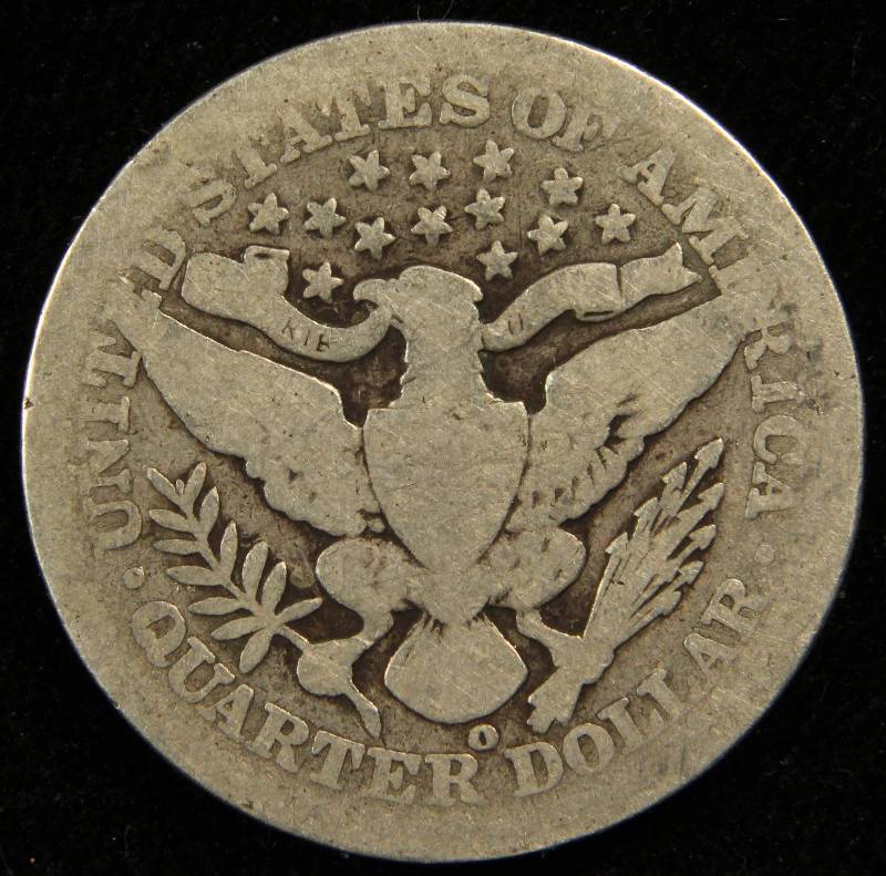 1908-O BARBER SILVER QUARTER