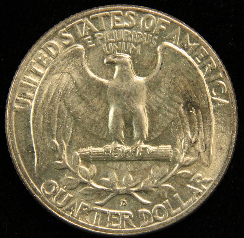 1958-D WASHINGTON SILVER QUARTER UNC.