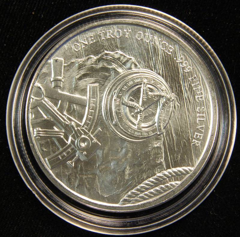 1 TROY Oz. .999 FINE SILVER PROSPECTOR ROUND IN AIRTITE CASE