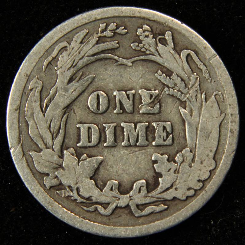 1906 BARBER SILVER DIME