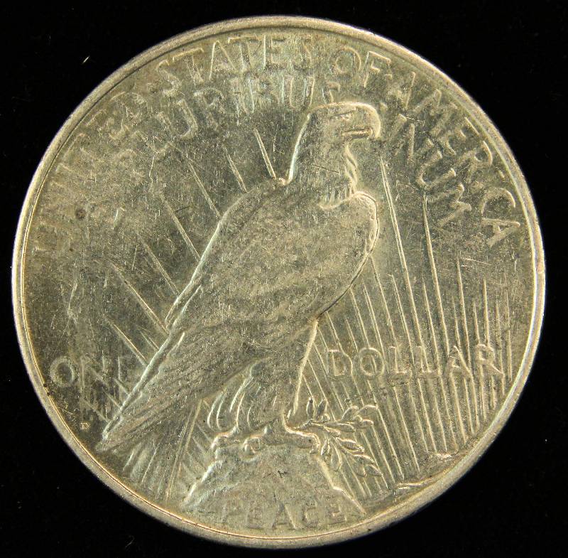 1923 D PEACE SILVER DOLLAR VF CLEANED