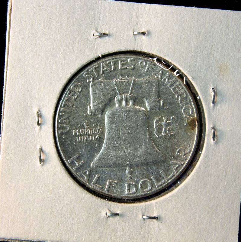 1963 FRANKLIN SILVER HALF DOLLAR AU