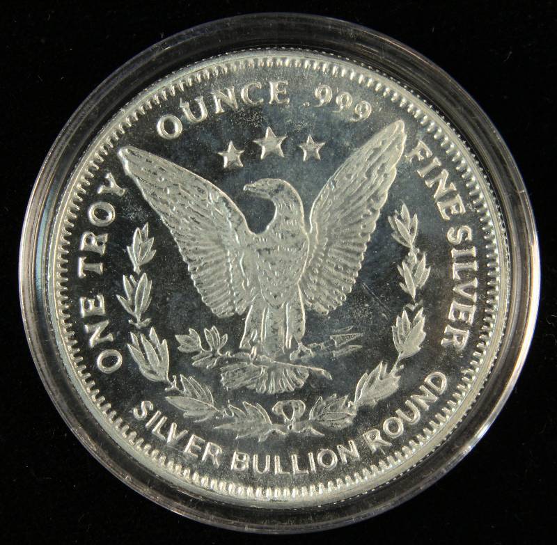 1 TROY Oz. .999 FINE SILVER ROUND MORGAN DOLLAR DESIGN IN AIRTITE