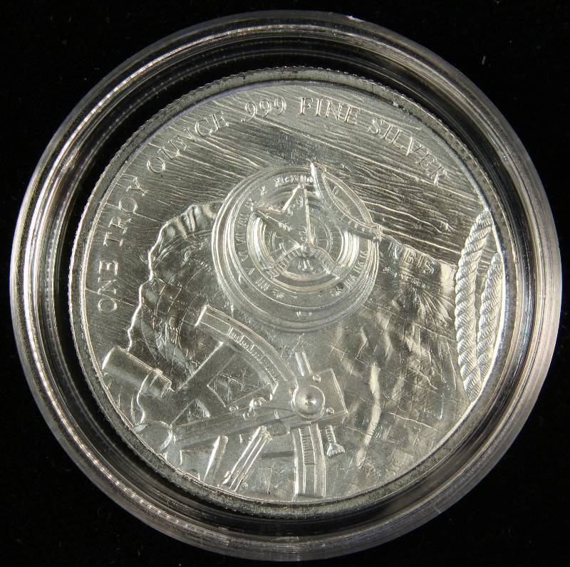 1 TROY Oz. .999 FINE SILVER PROSPECTOR ROUND IN AIRTITE CASE
