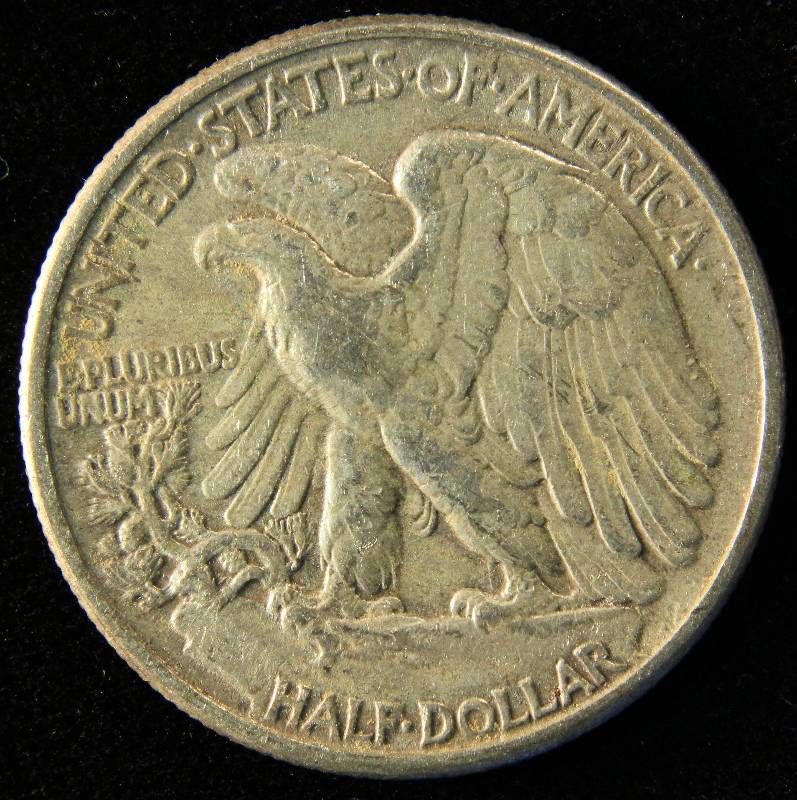 1945 WALKING LIBERTY SILVER HALF DOLLAR VF