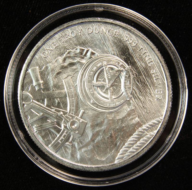 1 TROY Oz. .999 FINE SILVER PROSPECTOR ROUND IN AIRTITE CASE