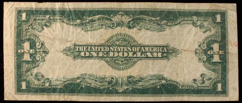 1923 US LARGE SIZE $1 HORSE BLANKET NOTE SILVER CERTIFICATE