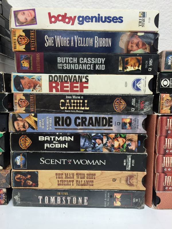 VHS Tapes Large Assortment of John Wayne